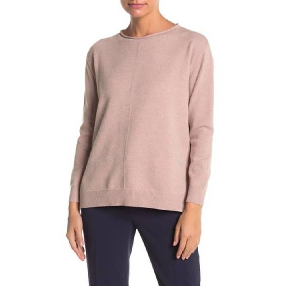 NEW Catherine Malandrino Seamed Rose Sweater